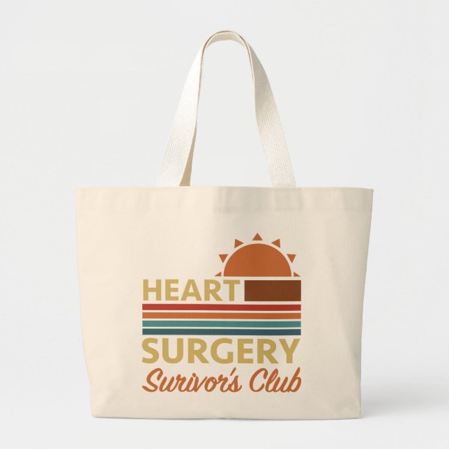 Bolso De Tela Gigante Humor de recuperación de cirugía cardíaca (Frente)