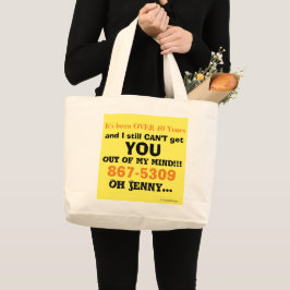 Bolso De Tela Gigante Humorístico Retro Años 80 Amarillo Naranja