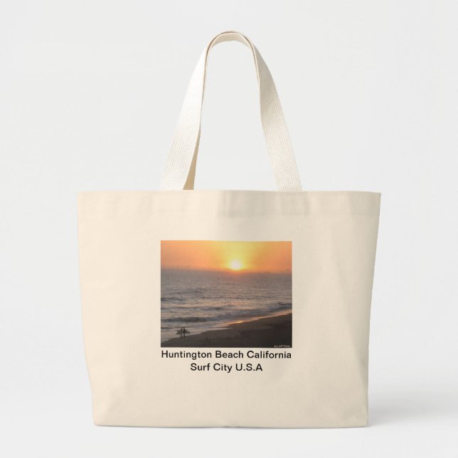 Bolso De Tela Gigante Huntington Beach "Surf City" (Frente)