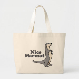 Bolso De Tela Gigante Hurón agradable de la marmota