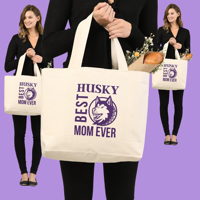 Bolso De Tela Gigante Husky Mom, Perro Mom, Husky Gift (Subido por el creador)