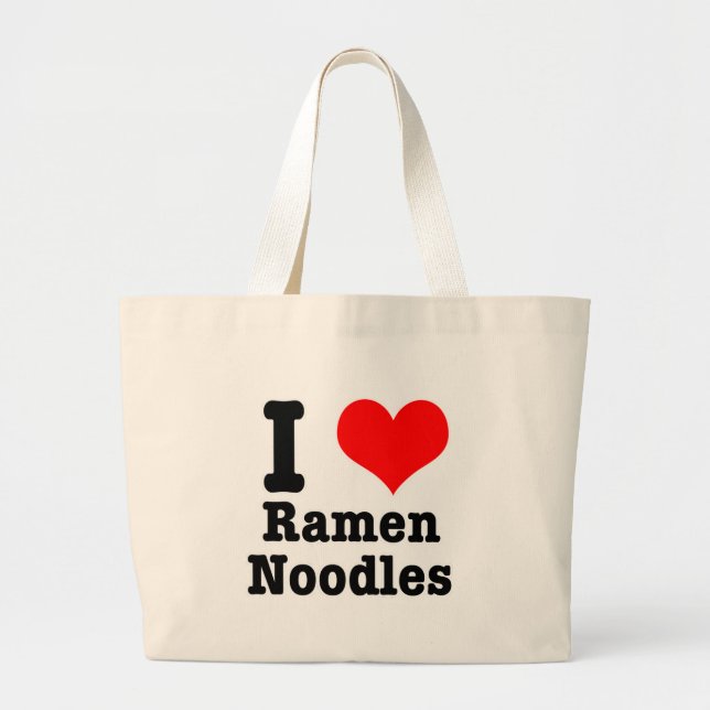 Bolso De Tela Gigante I CORAZÓN (AMOR) fideos ramen (Frente)