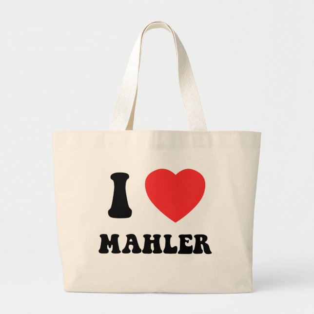 Bolso De Tela Gigante I corazón Mahler (Frente)