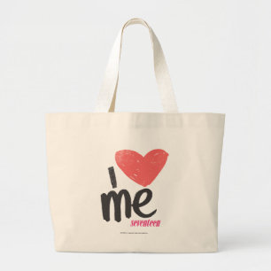 Bolso De Tela Gigante I corazón yo rosado