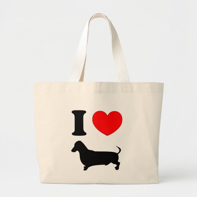 Bolso De Tela Gigante I Dachshund del corazón (Frente)