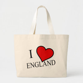 Bolso De Tela Gigante I Heart England bk jtcnt