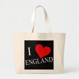 Bolso De Tela Gigante I Heart England con jtcnt