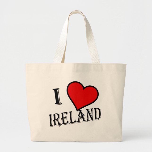 Bolso De Tela Gigante I Heart Ireland bk jtcnt (Frente)