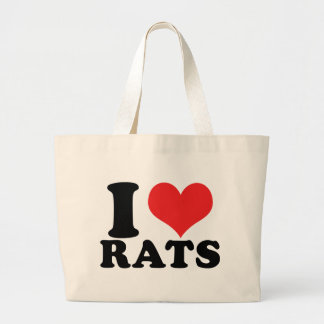 Bolso De Tela Gigante I Heart Rats Basic