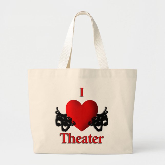 Bolso De Tela Gigante I Heart Theater Tote Bag (Frente)