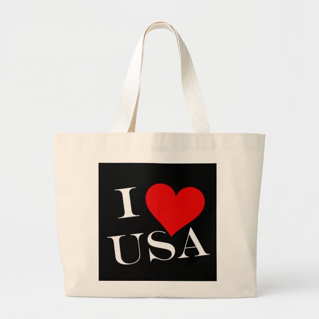 Bolso De Tela Gigante I Heart USA con jtcnt (Frente)