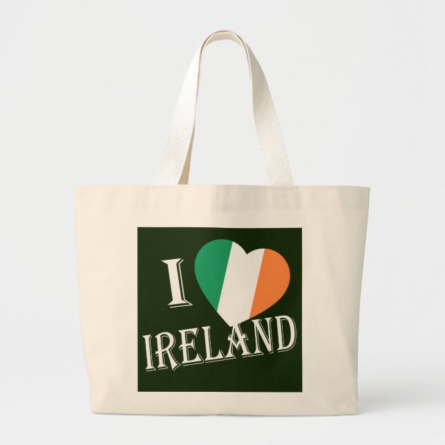Bolso De Tela Gigante I Heartflag Ireland con jtcnt (Frente)