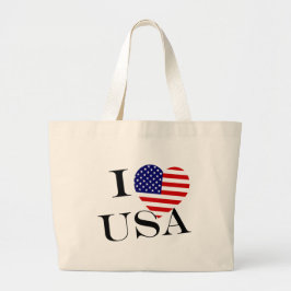 Bolso De Tela Gigante I Heartflag USA bk jtcnt