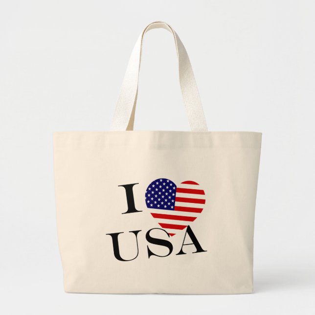 Bolso De Tela Gigante I Heartflag USA bk jtcnt (Frente)