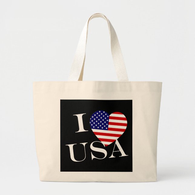 Bolso De Tela Gigante I Heartflag USA wjtcnt (Frente)