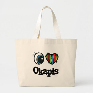 Bolso De Tela Gigante I Love (Heart) Okapis