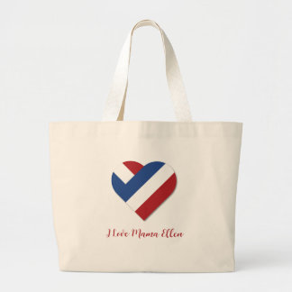 Bolso De Tela Gigante I Love Mama Ellen with Netherlands Heart