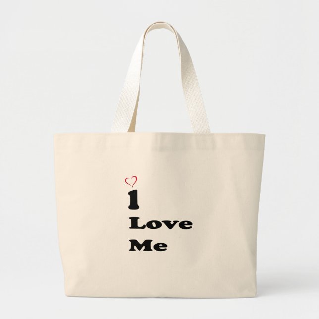 Bolso De Tela Gigante I love Me  (Frente)