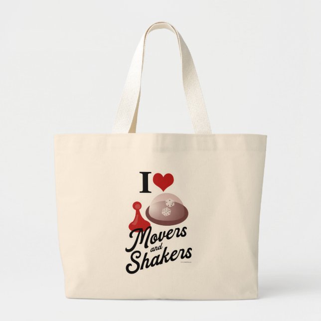 Bolso De Tela Gigante  I Love Movers And Shakers Fun Board Gamer Motto (Frente)
