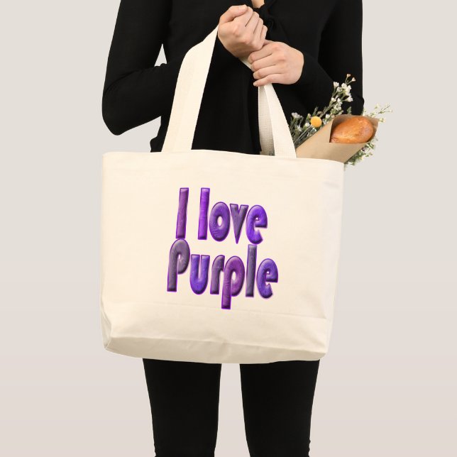 Bolso De Tela Gigante I love purple (Anverso (producto))
