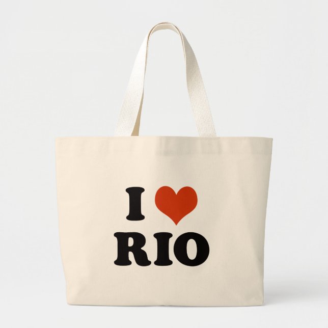 Bolso De Tela Gigante I love Rio (Frente)