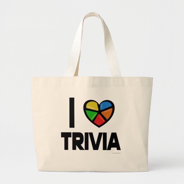 Bolso De Tela Gigante I Love Trivia Fun Epic Game Night Fun Logo (Frente)