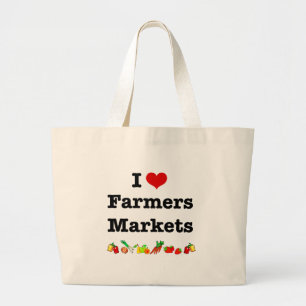 Bolso De Tela Gigante I mercados de los granjeros del corazón