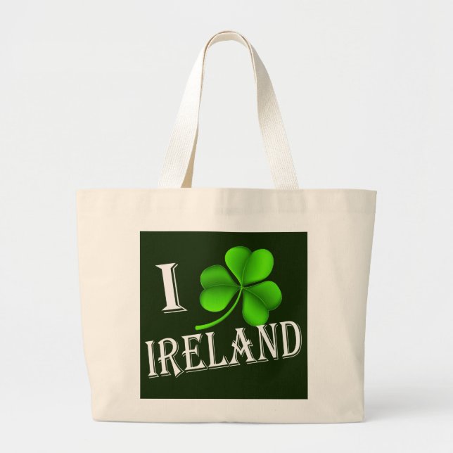 Bolso De Tela Gigante I Shamrock Ireland con jtcnt (Frente)