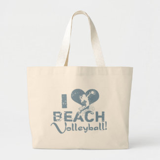 Bolso De Tela Gigante I voleibol de playa del corazón
