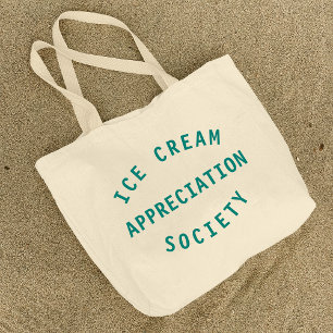 Bolso De Tela Gigante Ice Cream Apreciation Society Cita Arte