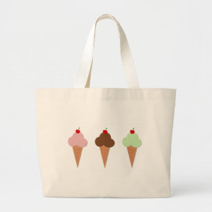Bolso De Tela Gigante Ice Cream Trio