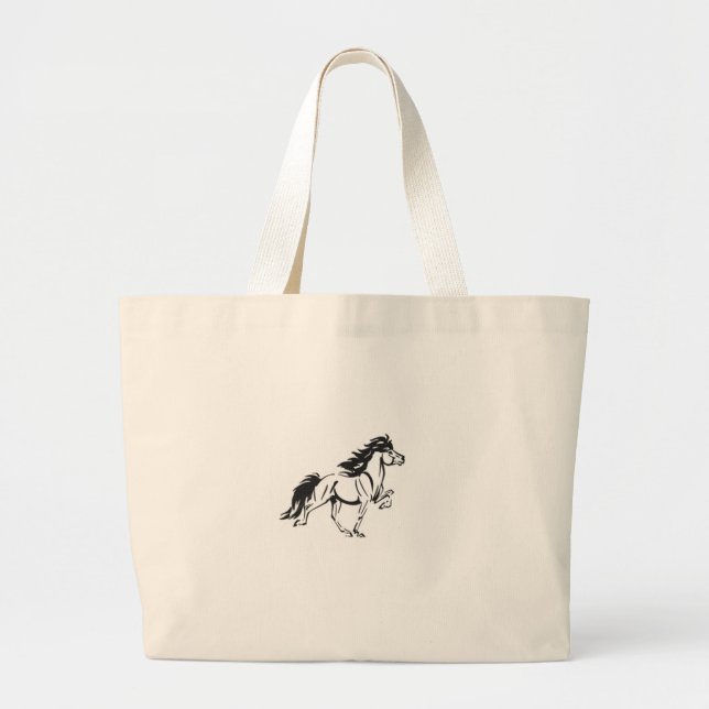 Bolso De Tela Gigante Icelandic Horse (Frente)
