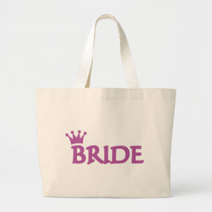 Bolso De Tela Gigante icono de la corona de la novia
