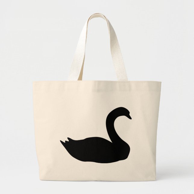 Bolso De Tela Gigante icono del cisne negro (Frente)
