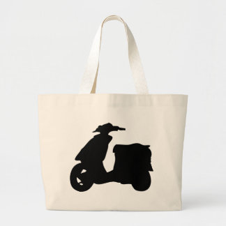Bolso De Tela Gigante icono negro de la vespa