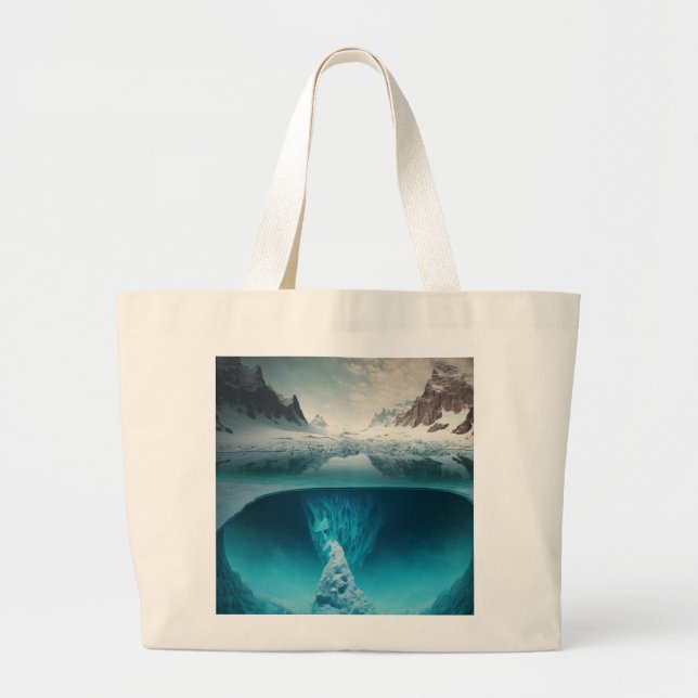 Bolso De Tela Gigante Icy Mountain View (Frente)