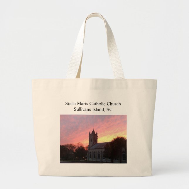 Bolso De Tela Gigante Iglesia católica Stella Maris (Frente)
