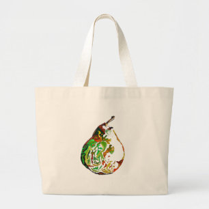 Bolso De Tela Gigante Ilustracion acuarela de arte pop de fruta perez