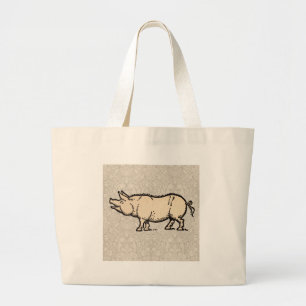 Bolso De Tela Gigante Ilustración antigua de cerdo cute vintage
