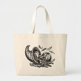 Bolso De Tela Gigante Ilustracion blanco negro clásico de mimbre Cornuco