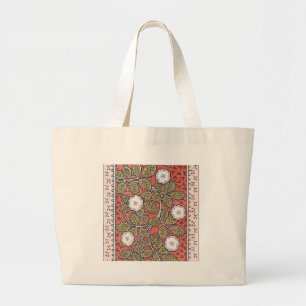 Bolso De Tela Gigante Ilustración de Arte de Rosa Silvestre Flor Vintage