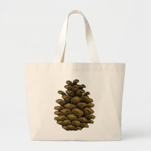 Bolso De Tela Gigante Ilustracion de cono de pino