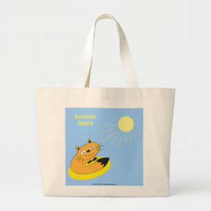 Bolso De Tela Gigante Ilustración de humor de gato introvertido acogedor