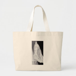 Bolso De Tela Gigante Ilustración de novia flapper elegante Art Déco