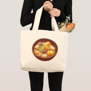 Bolso De Tela Gigante Ilustracion de postres Taro Ball