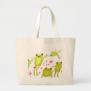Bolso De Tela Gigante Ilustracion de rana dulce