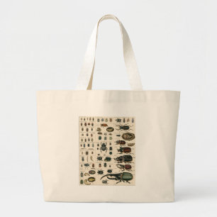 Bolso De Tela Gigante Ilustracion del escarabajo del vintage