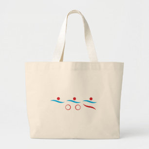 Bolso De Tela Gigante Ilustracion del logotipo de Triathlon cool