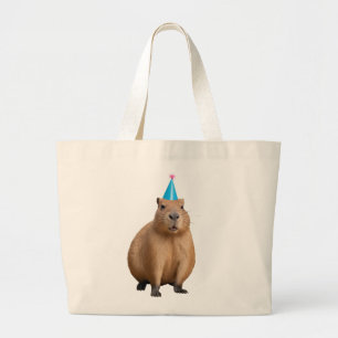 Bolso De Tela Gigante Ilustración estética de carpincho kawaii lindo