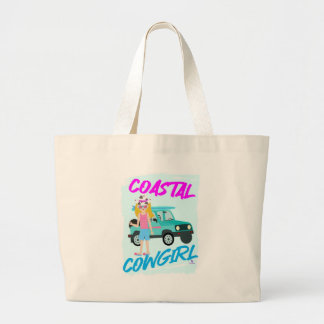 Bolso De Tela Gigante Ilustracion gracioso de Coastal Cowgirl Trend
